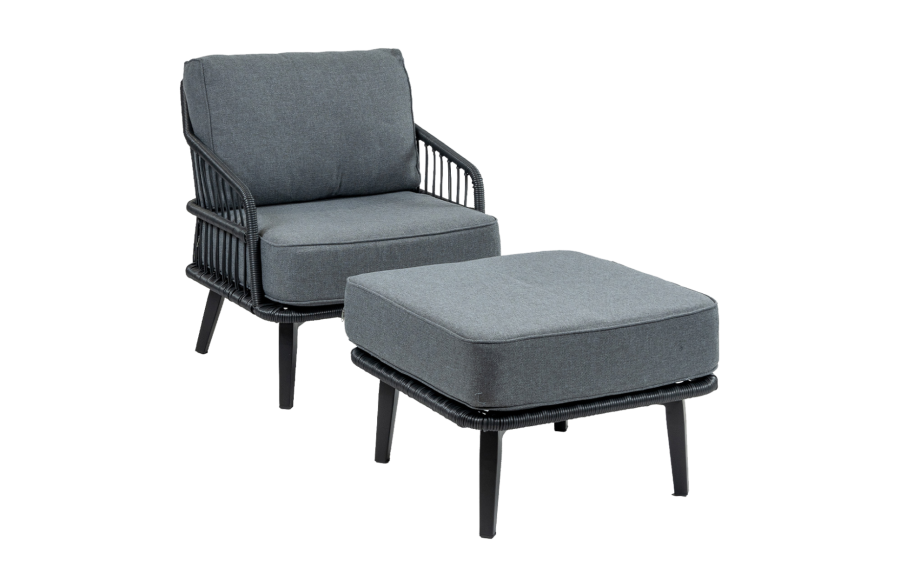 Isabel-lounge-stoel-met-hocker-black-4-seizoenen-tuinmeubelen