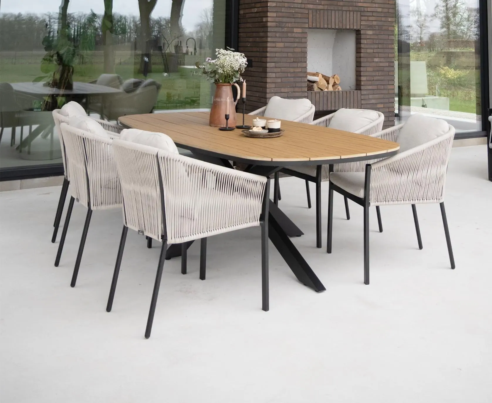 Gartenmöbel-Set für 6 Personen