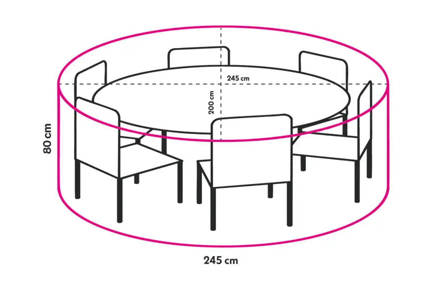 Outdoor Covers Tuinset beschermhoes | Ovaal |  245x200x80cm 