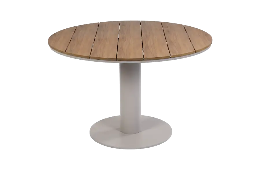 Runder Gartentisch Tower | ø 120 cm | Tecon Teak | Camel