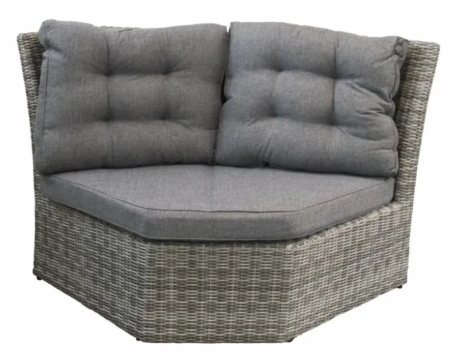 XL-Eckteil Dublin | Aschgrau | Rattan