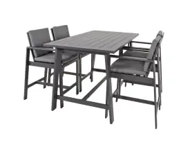 Gartenbar-Set Malibu | Charcoal | Aluminium | Lesli Living