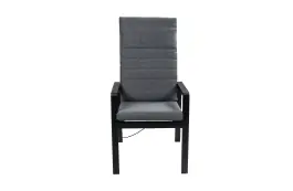 Verstellbarer Gartenstuhl Berlin | Schwarz / Holz & Grau