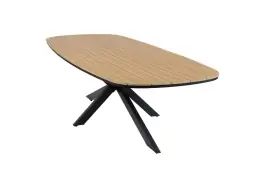 Ovaler Gartentisch Cadiz | 280 x 115 cm | Tecon Teak | Schwarz
