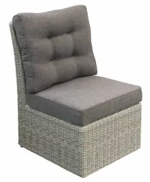 Mittelteil Dublin | Mystic Grau | Rattan