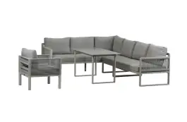 Ecklounge-Set Reims | Lounge-Sessel Cuba | Rechts | Sand