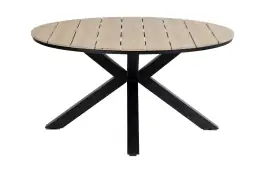 Runder Gartentisch | Limasol  ø 150 cm |  Polywood & Aluminium | Holz