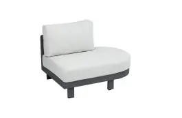 Ovales Lounge-SofaTulum | Schwarz & Beige
