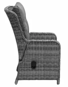 5-teiliges Gartenset | 4 verstellbare Dublin Gartenstühle | Limasol Gartentisch | 180 cm | Oval