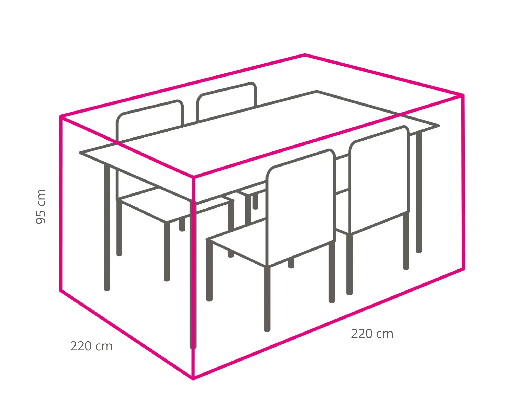 Outdoor-covers-beschermhoes-tuinset-220x220x95cm-afmetingen