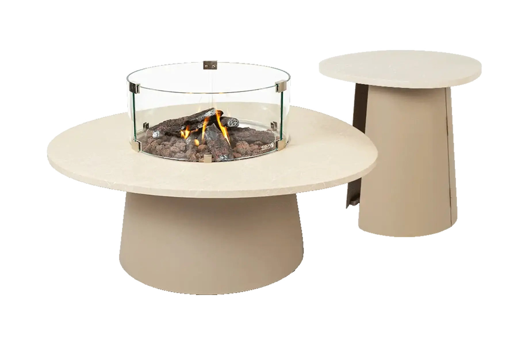 Feuertisch & Beistelltisch Cosidune | 2-teilig | Sandy Beige | Cosi